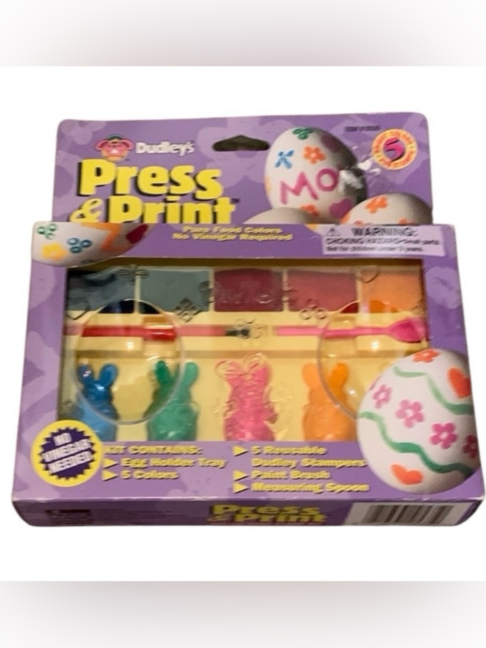 Vintage Dudley’s Press and Print Easter Egg Decorating Stamps Kit New In Box